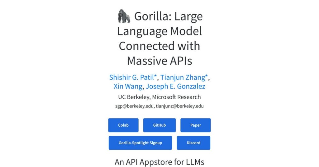 What is Gorilla Artificial intelligence