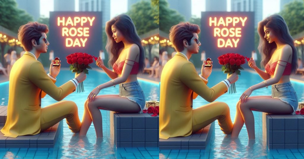 Happy Rose day AI image