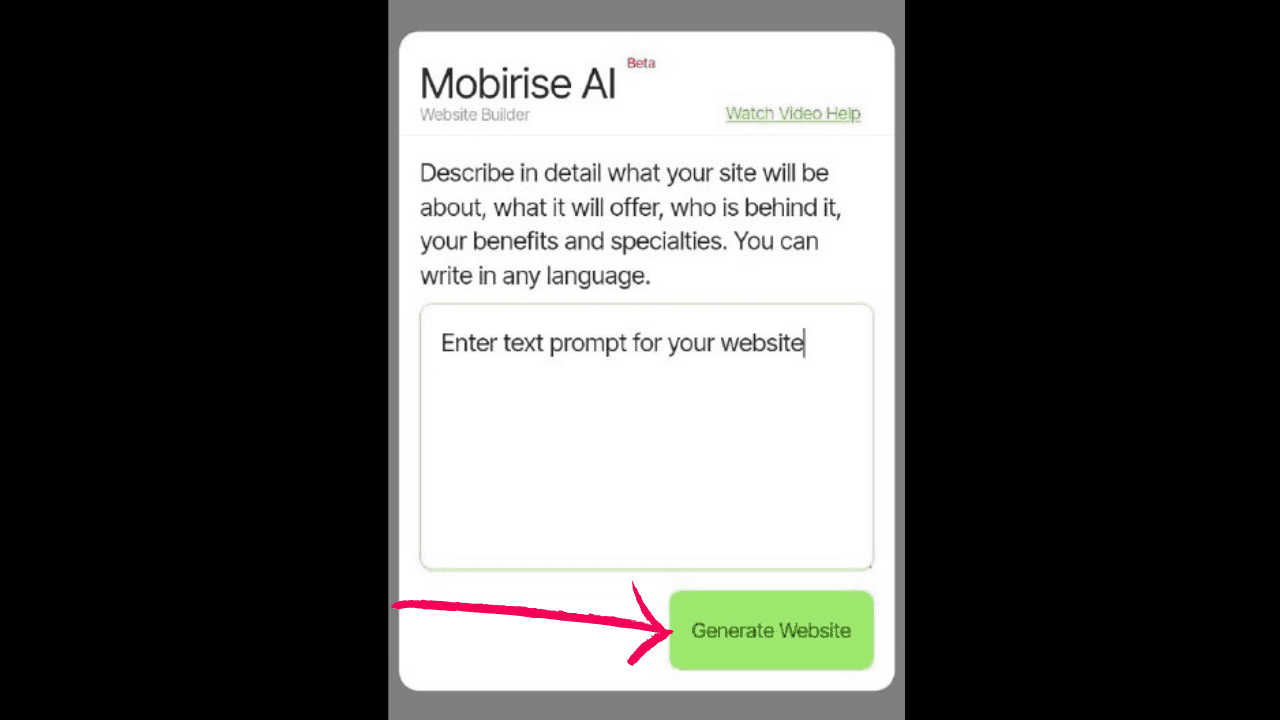 mobirise ai website creation no coding needed dive into the process with text prompts